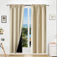 Blackout Curtains Set of 2 52x84 Thermal Rod Pocket Room Darkening Privacy