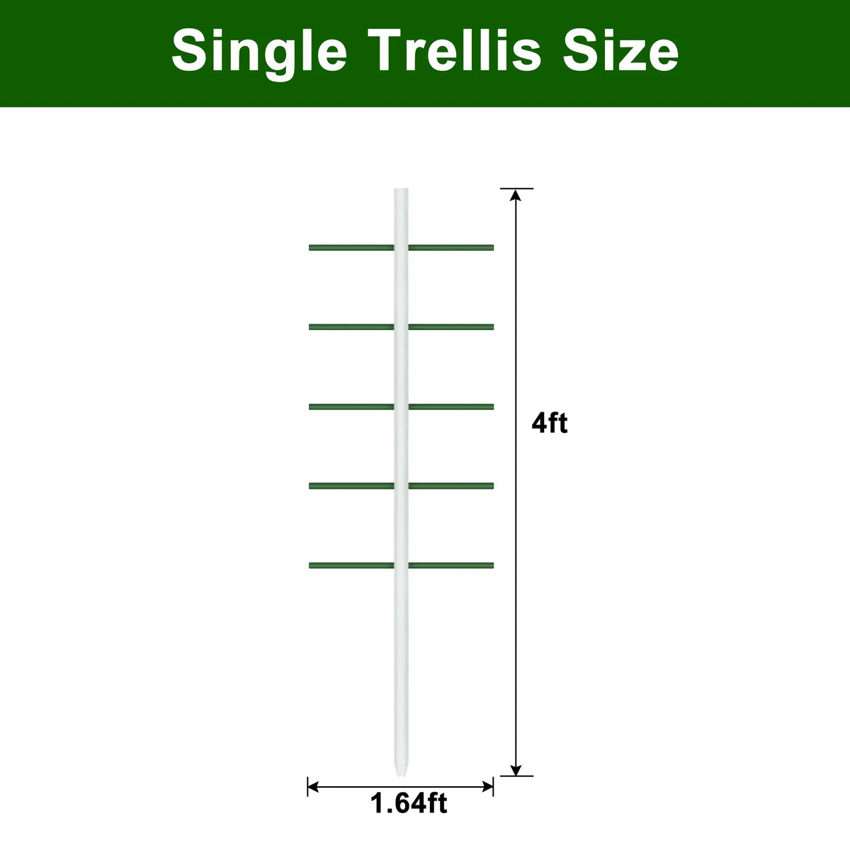 4FT Garden Trellis Plant Support for Tomato Cucumber Climbing Plants 1PC