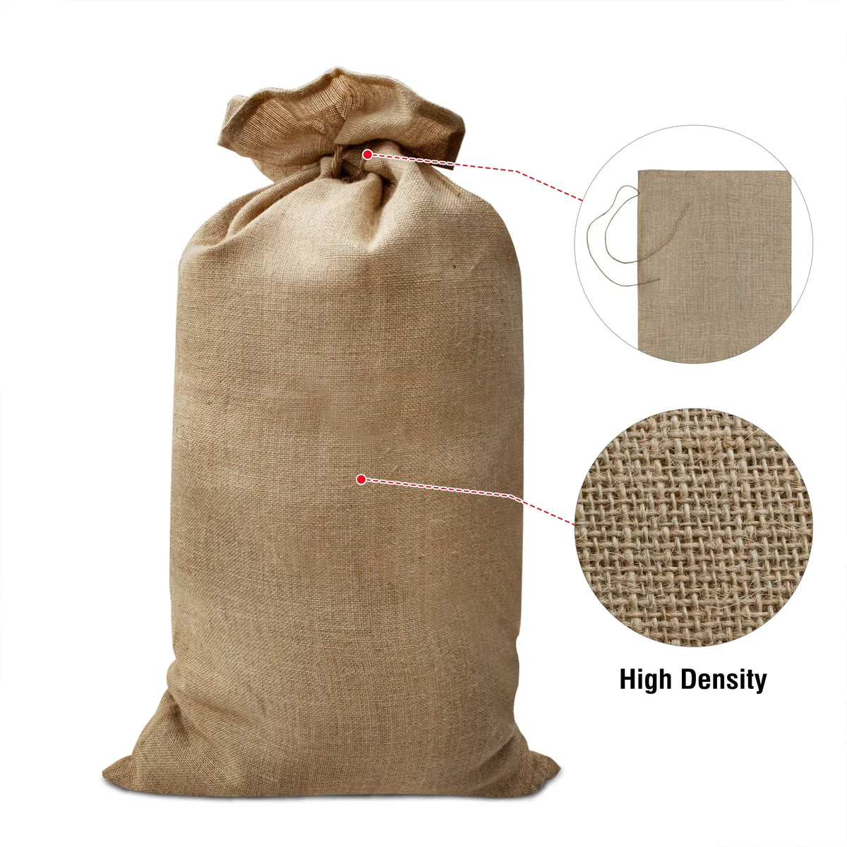 20x36in Burlap Jute Sack Drawstring Potato Onion Produce Storage Bag Natural 1PC