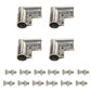 4 Pack Chain Link Fence Gate Corner Elbow 1-3/8in OD Pipe Aluminum Hardware