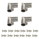 4 Pack Chain Link Fence Gate Corner Elbow 1-3/8in OD Pipe Aluminum Hardware