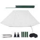 36x36 Plant Frost Cover Kit Winter Freeze Protection Blanket with Frame Stakes