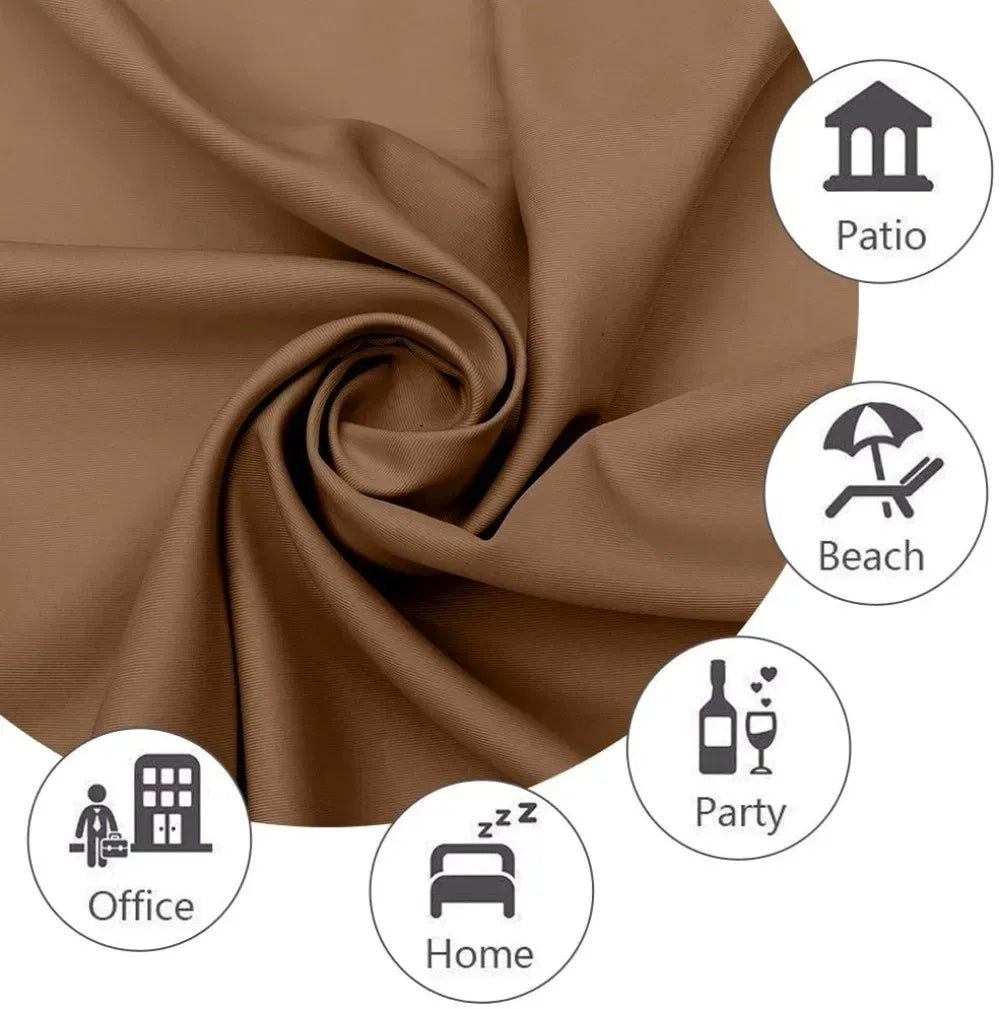50x108 Brown Outdoor Curtains Set of 2 Grommet Blackout Patio Pergola Privacy