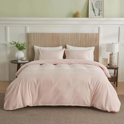 Modern Hotel Style Duvet Cover Set Ultra Soft Microfiber with Corner Fasteners