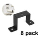 8PCS 4x4 Strap Post Ties Brackets Black Steel Deck Fence Post Support 2mm