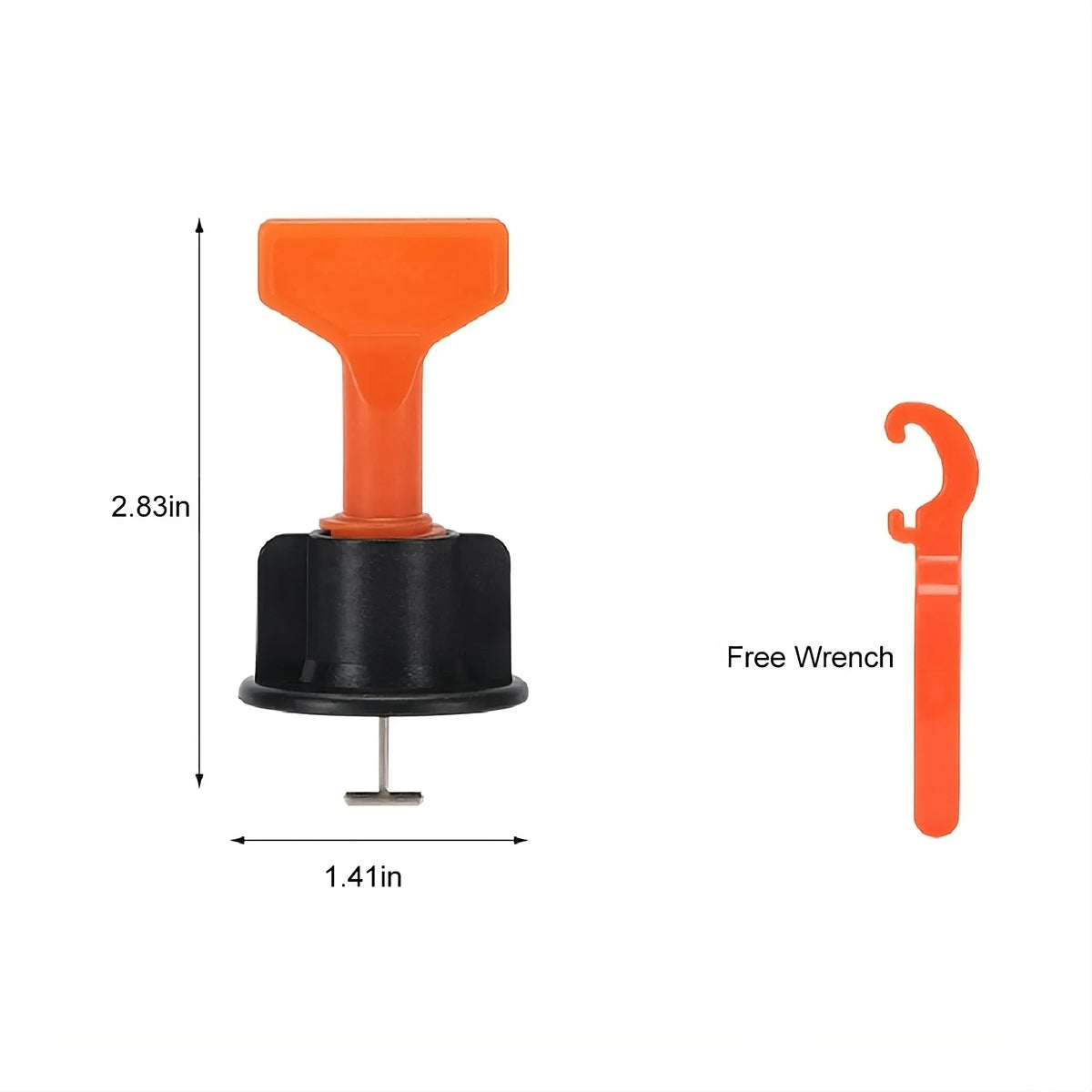 100PCS Tile Leveling System Reusable Tile Spacer Leveler Wall Floor 2 Wrenches