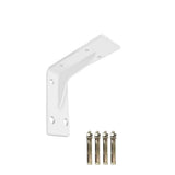 6in White Steel Shelf Bracket Heavy Duty Wall Mount Support Pantry Closet Garage