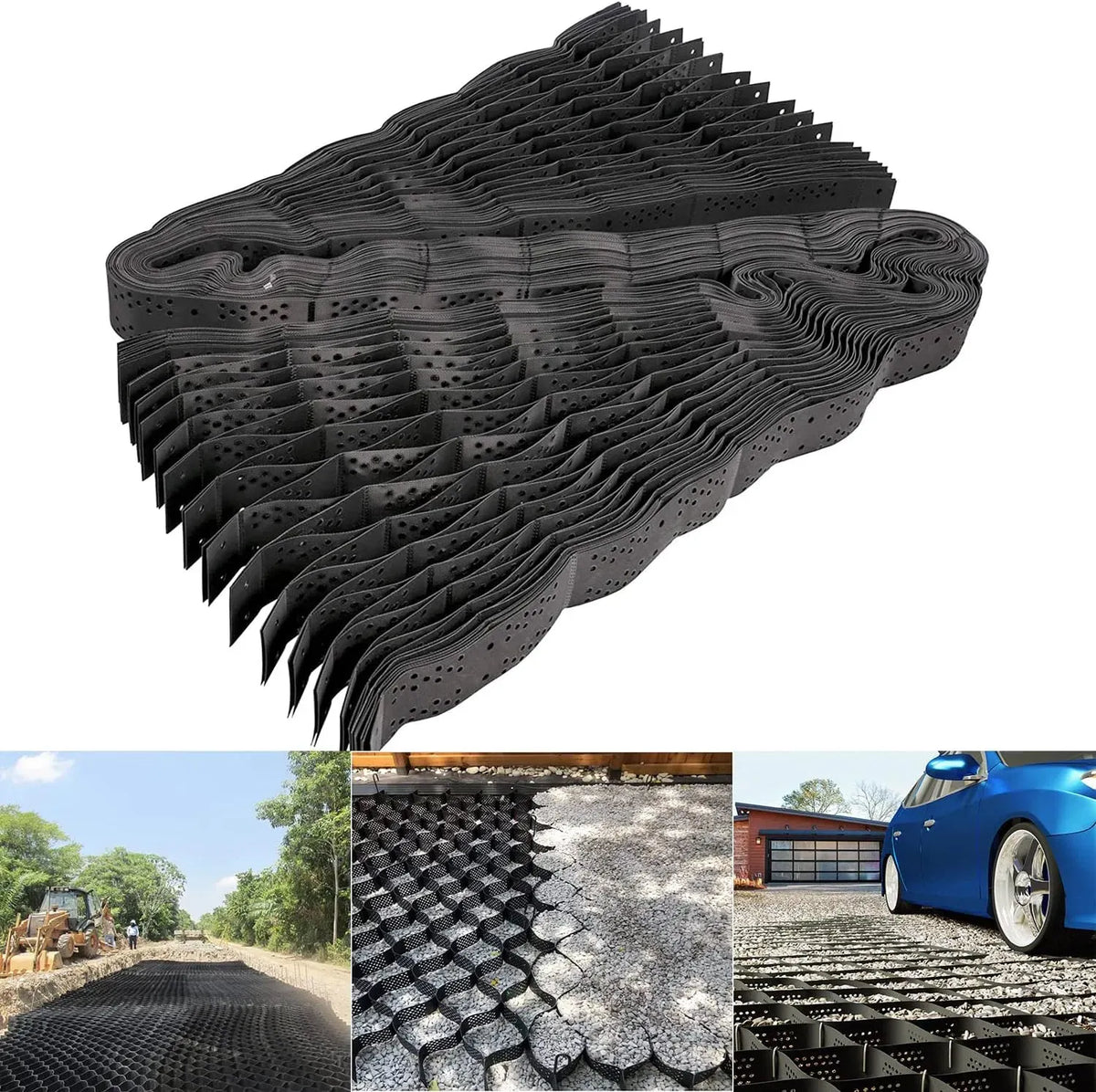 10x16.5 FT Geocell Ground Grid Gravel Stabilizer Driveway Slope Erosion Control