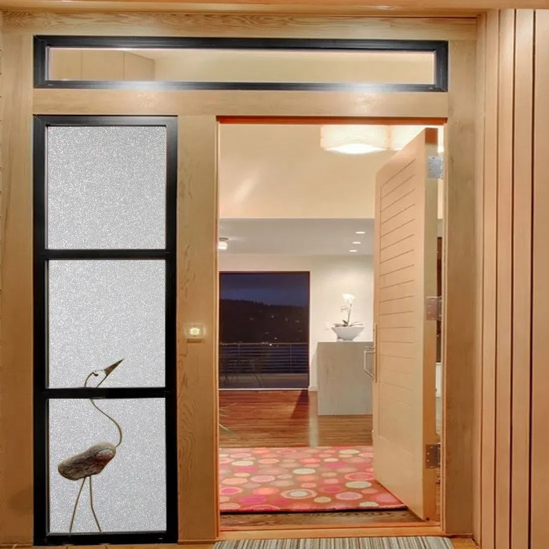 Static Cling Privacy Window Film 17.7x78.8 No Glue Frosted Glass Covering Roll