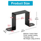 8PCS 4x4 Strap Post Ties Brackets Black Steel Deck Fence Post Support 2mm