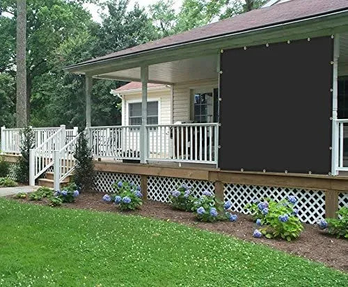 6x12 FT 90% Black Shade Cloth Grommets Pergola Patio Sun Screen Privacy Cover