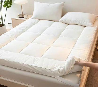 Pillow Top Mattress Fluffy Topper Thick Pad Quilted Premium Ultra Soft Cover Bed