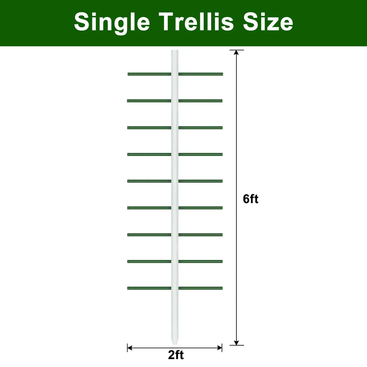 6FT Garden Trellis Tomato Cucumber Climbing Plant Support Vine 2FT Wide 1PC