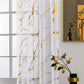 52x84 Sheer Curtains 2 Panels Metallic Print Rod Pocket Light Filtering Drapes