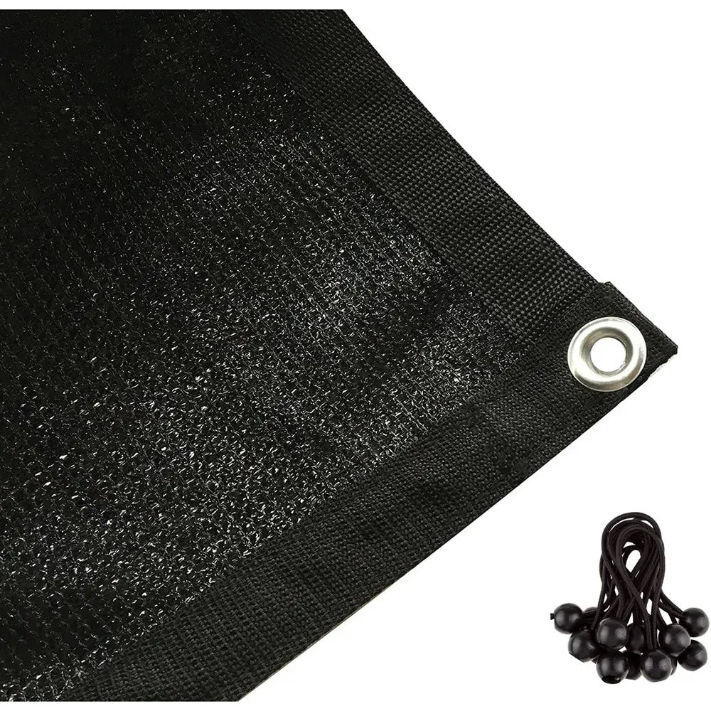 6x12 FT 90% Black Shade Cloth Grommets Pergola Patio Sun Screen Privacy Cover