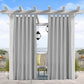 50x96 Gray Outdoor Curtain Panel Tab Top Blackout Patio Pergola Privacy 1 Panel