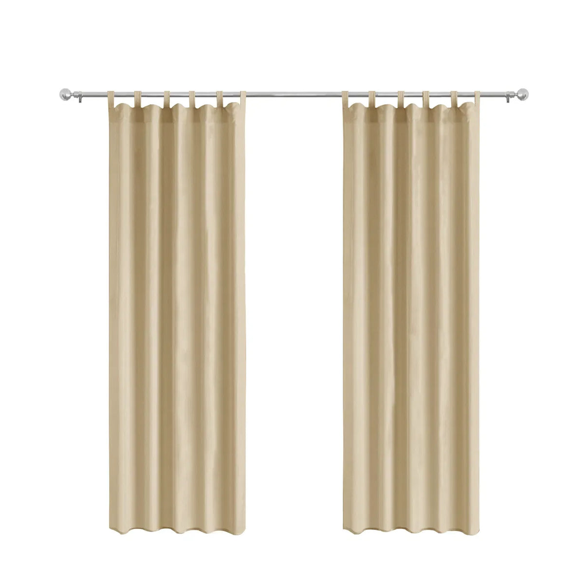 Beige Indoor Outdoor Curtain Panel Tab Top Patio Pergola Privacy Drape 1 Panel