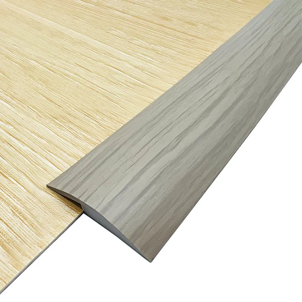 Self Adhesive Floor Transition Strip 9.8ft Grey Wood Grain PVC Reducer Trim 5mm