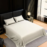 Queen Microfiber Sheet Set 4 Piece White Soft Deep Pocket Fitted Bed Sheets