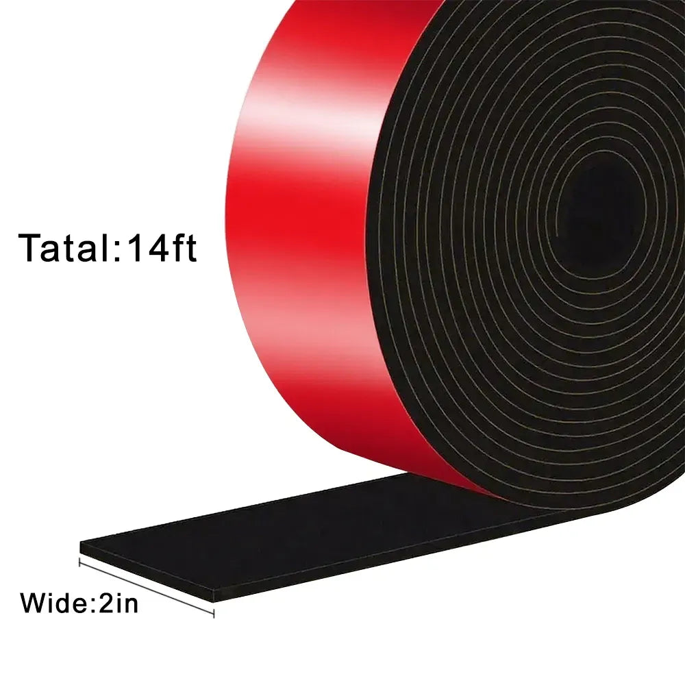 2in x 14ft Foam Pipe Insulation Tape Self Adhesive Outdoor Water Pipe Wrap