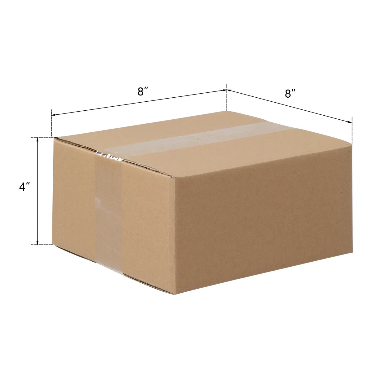 100 Pack 8x8x4 Shipping Boxes Corrugated Cardboard Mailing Packing Cartons Bulk