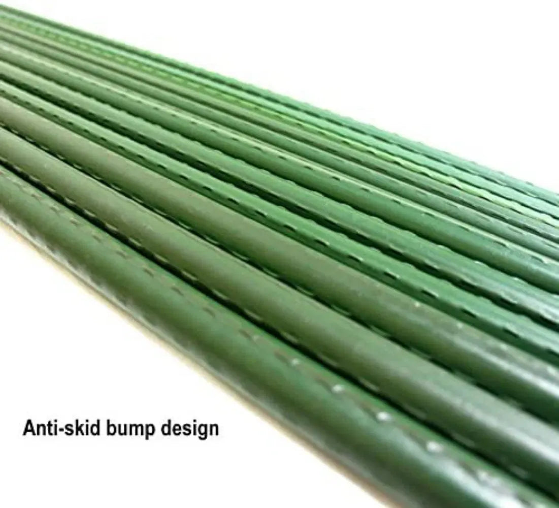 20 Pack 23in Plant Stakes 5/8in Steel Garden Support Rods Green Plastic Coated