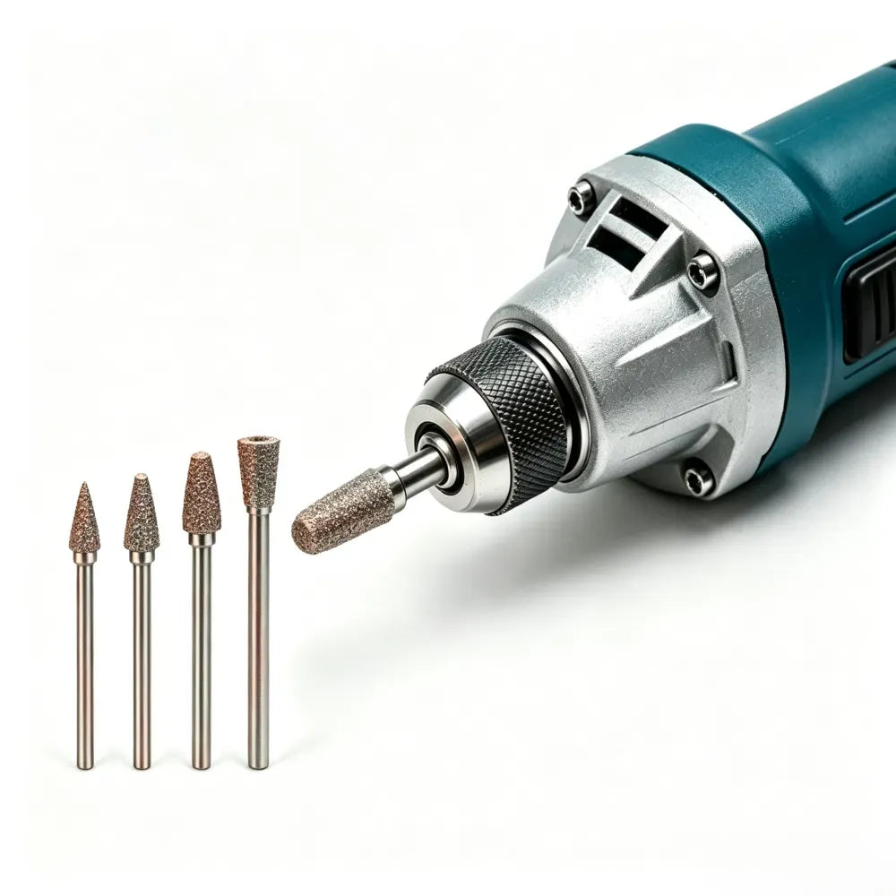20PCS Diamond Grinder Bits 120 Grit 1/8 Shank Dremel Rotary Burr Set
