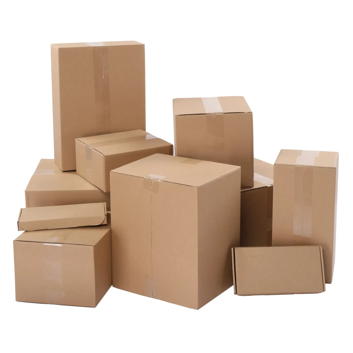 50 Pack 14x10x4 Shipping Boxes Corrugated Cardboard Mailing Cartons 3mm Kraft