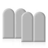 4PCS Gray Self Adhesive Wall Padding Panels Bed Headboard Protector Cushion Pads