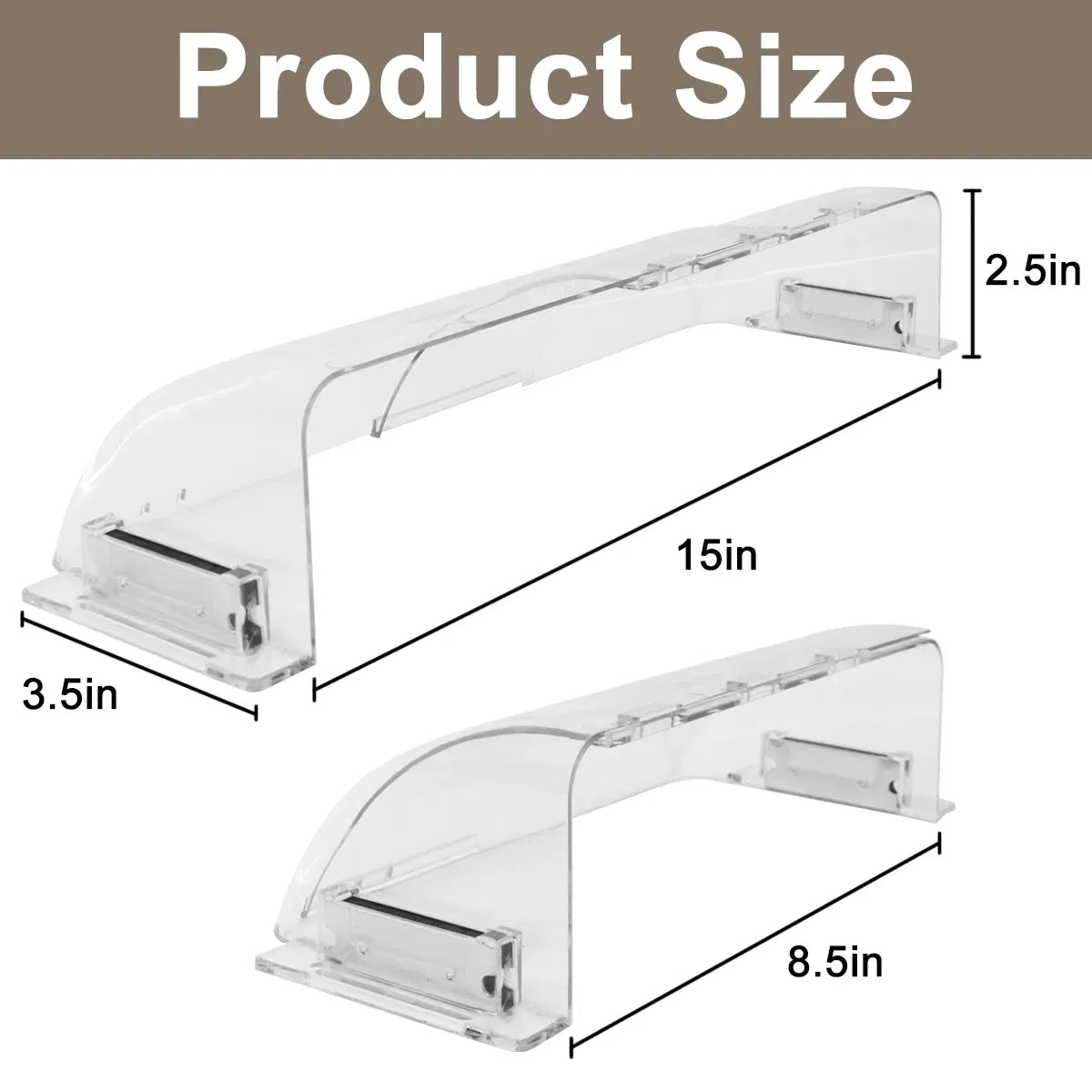 2 Pack Adjustable Magnetic Air Vent Deflector Heat AC Floor Register Clear