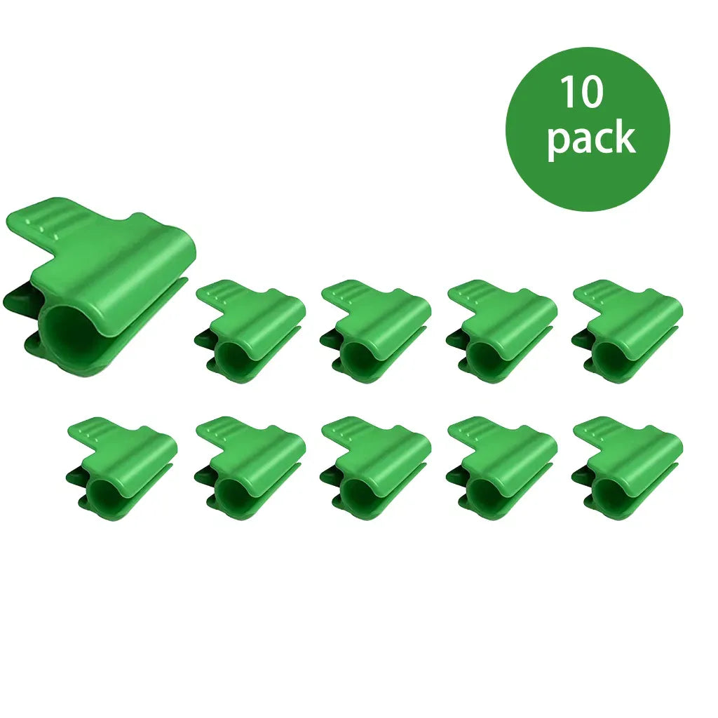 10PCS 16mm Greenhouse Hoop Clips Row Cover Netting Shade Cloth Clamps