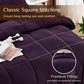 Purple Comforter Set Twin Queen King - Soft Microfiber Square Stitch Bedding