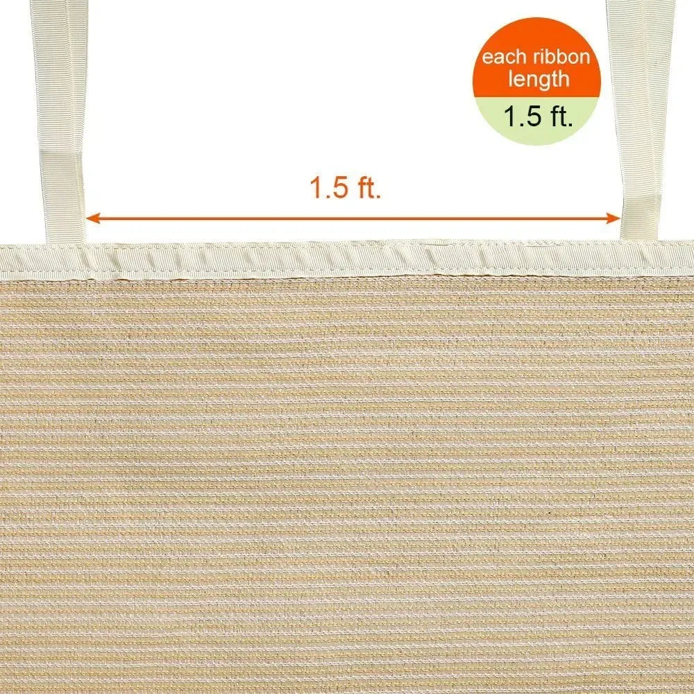 90% Sunscreen Shade Cloth Panel With Ropes 180 GSM Pergola Cover 10x16 10x20 12x20