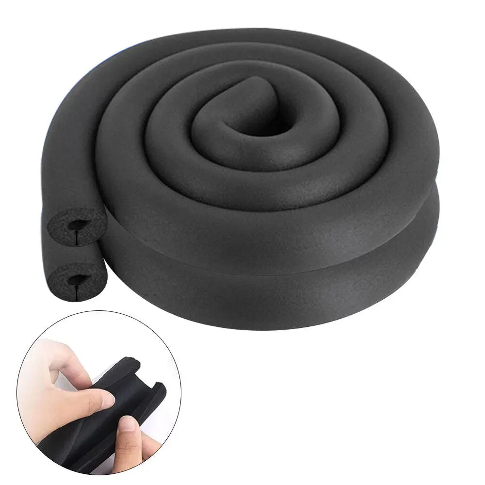 4 Pack 1/2in ID x 70in Pipe Insulation Foam Tube Black Outdoor Water Pipe Cover