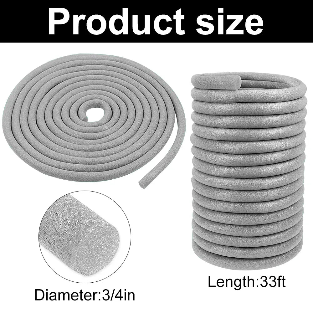 3/4in x 33ft Foam Backer Rod Caulk Saver Concrete Expansion Joint Gap Filler