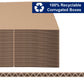 50 Pack 14x10x4 Shipping Boxes Corrugated Cardboard Mailing Cartons 3mm Kraft