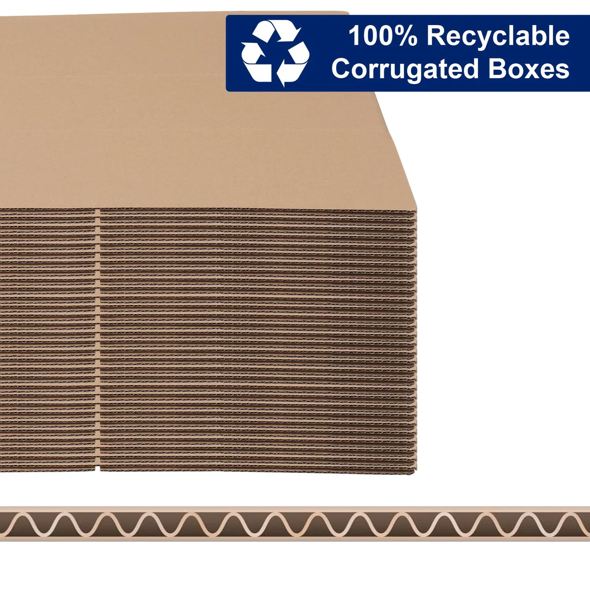 50 Pack 14x10x4 Shipping Boxes Corrugated Cardboard Mailing Cartons 3mm Kraft