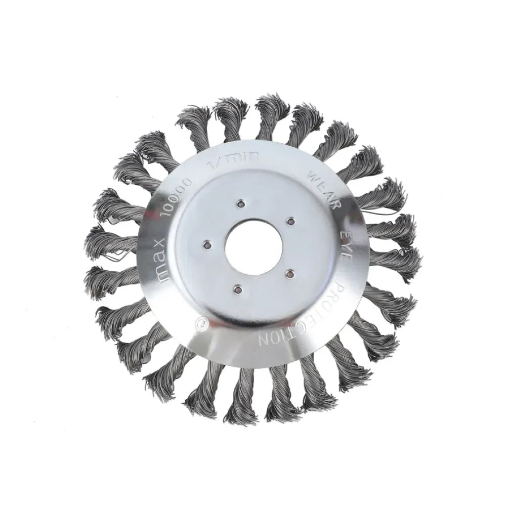 6 Inch Steel Wire Wheel Brush Cutter Weed Eater Grass Trimmer Head Garden Tool