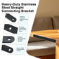 12PCS 8in Black Straight Brace Brackets Flat Mending Plates Wood Furniture Repair