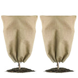 63 x 48 Burlap Plant Cover Bags Winter Frost Protection Drawstring Jacket 1 2 Pk