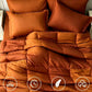 Burnt Orange Comforter Set Soft Microfiber Lightweight Quilted Twin Queen King