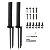 2 Pack Fence Post Repair Kit Heavy Duty Steel Anchor Stakes Ground Spike