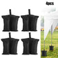 4 Pack Canopy Weight Bags Fillable Sandbags Pop Up Tent Gazebo Leg Weights Black