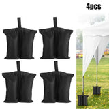 4 Pack Canopy Weight Bags Fillable Sandbags Pop Up Tent Gazebo Leg Weights Black