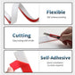 Flexible Quarter Round Molding Self Adhesive 1/2" x 10ft Peel & Stick Baseboard