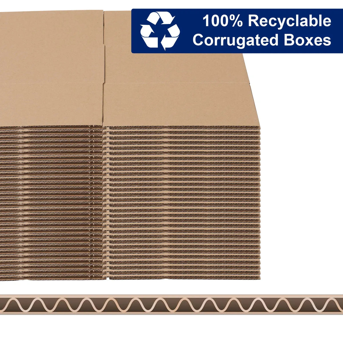 100 Pack 8x8x4 Shipping Boxes Corrugated Cardboard Mailing Packing Cartons Bulk