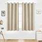 Beige Blackout Curtain Panel 34x84 Grommet Room Darkening Privacy 1 Panel