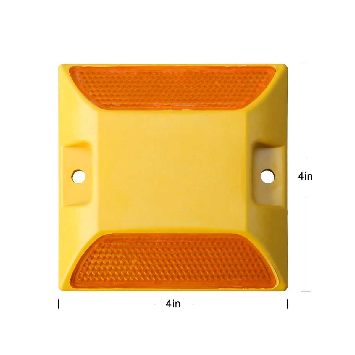 15 Pack Road Reflectors 4x4 Driveway Reflective Pavement Safety Markers Yellow