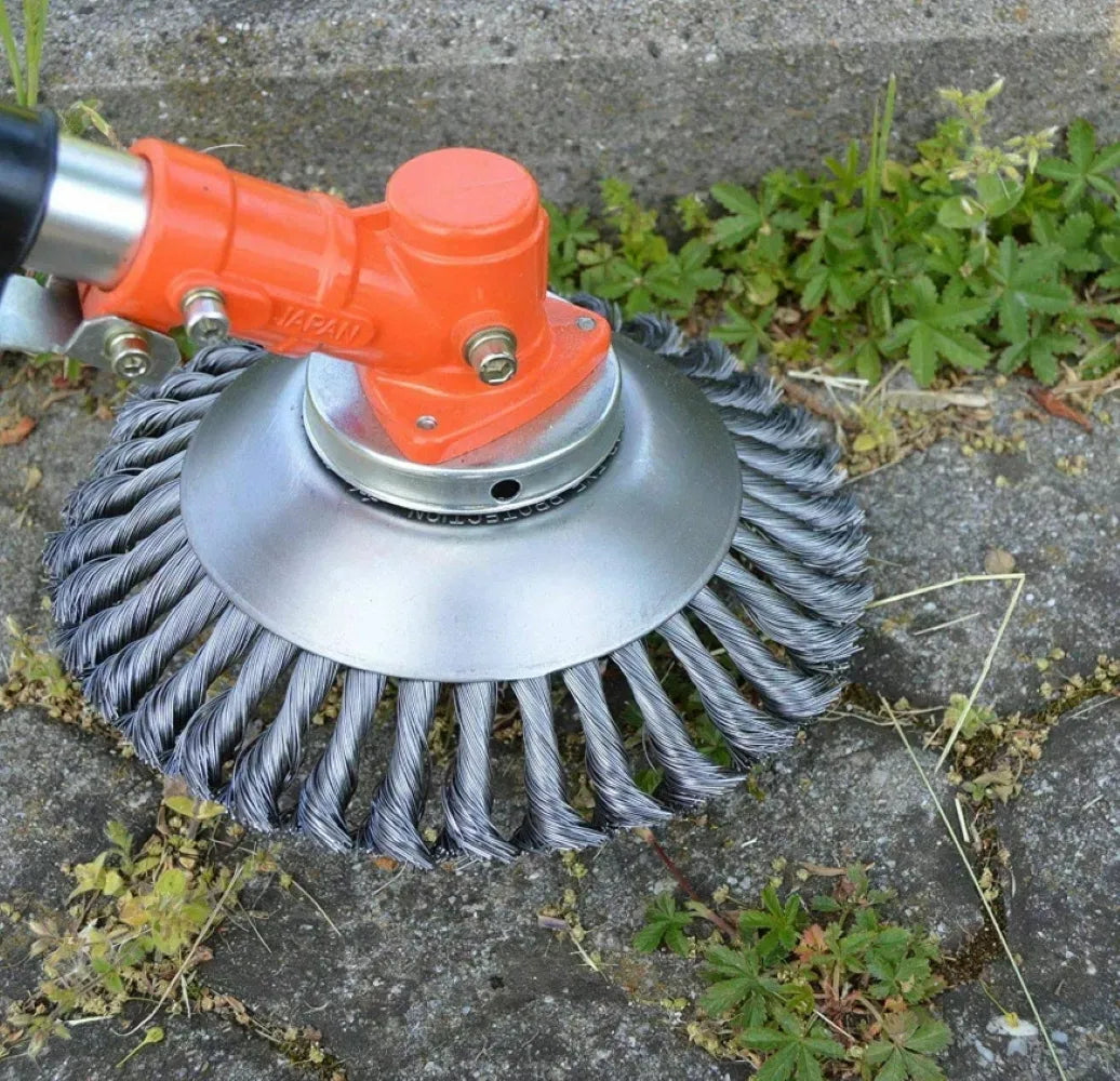 6 Inch Steel Wire Wheel Brush Cutter Weed Eater Grass Trimmer Head Garden Tool