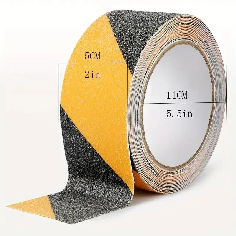 2 Rolls Anti Slip Tape Black Yellow Non Skid Safety Grip 2in x 33ft Stair Floor